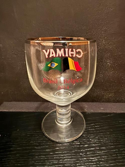 Verre chimay brasil - belgica, Collections, Marques de bière, Comme neuf, Verre ou Verres, Autres marques
