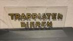 Trappisten bieren. Glas reclame., Verzamelen, Ophalen of Verzenden, Gebruikt, Reclamebord