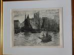 Adrien le Mayeur de Merpres  Litho  Havengezicht, Verzenden