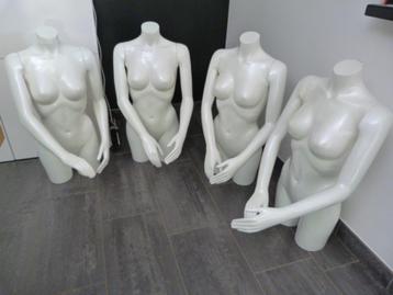 3 x Mannequin - paspop dames bovenlichaam met armen, Enlèvement, Comme neuf, Mannequin