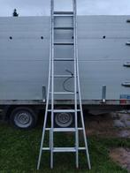 Alu uitschuifbare ladder 2x9, Doe-het-zelf en Bouw, Ophalen, Zo goed als nieuw, Ladder