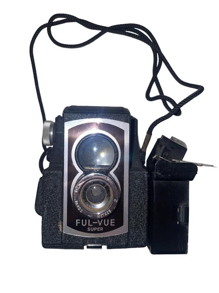 Ross Ensign England bakelieten boxcamera met dubbele lens, Verzamelen, Foto-apparatuur en Filmapparatuur, Fototoestel, 1940 tot 1960