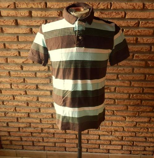 (9)- polos homme t.M bleu brun - logg -, Kleding | Heren, T-shirts, Zo goed als nieuw, Maat 48/50 (M), Bruin, Ophalen of Verzenden