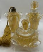3 delig murano glas/glazen parfumset Barovier en Toso, Enlèvement ou Envoi