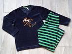 ★ M116 - Winterpyjama woody velours thema vos, Kinderen en Baby's, Kinderkleding | Maat 116, Nacht- of Onderkleding, Gebruikt