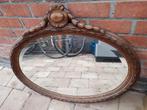 Antieke houten spiegel met geslepen glas, Antiek en Kunst, Ophalen