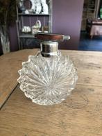 Brocante glazen parfumfles hoogte 12 cm, Parfumfles, Gebruikt, Ophalen of Verzenden