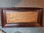 houten kunstwerk in kader, Antiek en Kunst, Ophalen