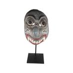 Grand masque de théâtre de Bali en bois au long nez, Enlèvement ou Envoi
