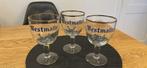 3 verres Westmalle à imprimé bleu, Enlèvement ou Envoi, Neuf, Verre à bière
