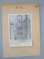 de kerk van Knokke 1910 naar een tekening van Louis Des., Ophalen of Verzenden, Zo goed als nieuw, Voor 1940, Prent