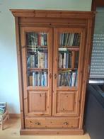 Grenen kast met glazen deuren, Ophalen, Gebruikt, 50 tot 100 cm, 25 tot 50 cm