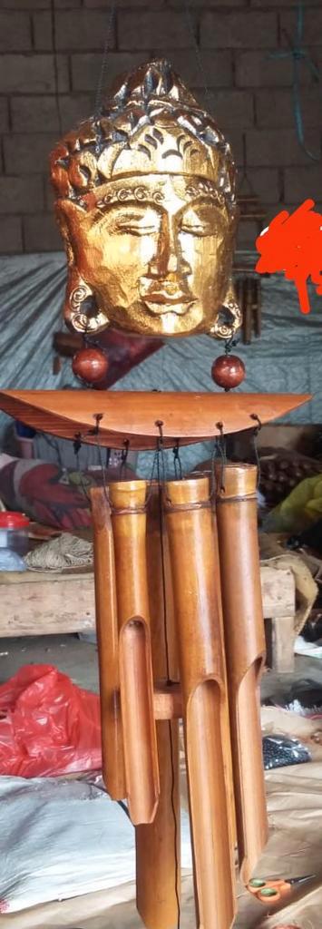 carillon bouddha 50 cm bambou et bois d albesia  beschikbaar voor biedingen