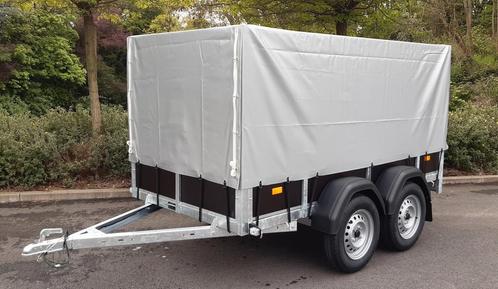 Remorque double essieux + Bâche int 120cm + Acces + COC, Auto diversen, Aanhangers en Bagagewagens, Nieuw, Ophalen