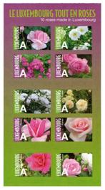Luxembourg 2010 - feuille de fleurs - roses (MNH), Luxembourg, Enlèvement ou Envoi, Non oblitéré, Flora