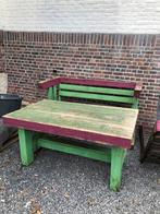 Gratis - tuinbank & tafel, Tuin en Terras, Gebruikt, Hout, Ophalen