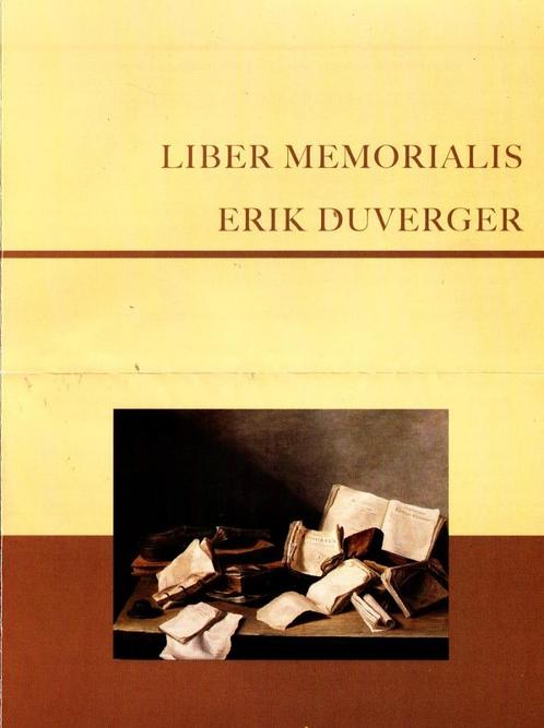 DUVERGER LIBER MEMORALIS KUNST GESCHIEDENIS Belgicana, Boeken, Kunst en Cultuur | Beeldend, Ophalen of Verzenden