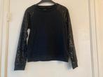 Zwart trui met glitter mouwen - Only - maat S, Only, Enlèvement ou Envoi, Taille 36 (S), Porté