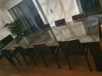 Table avec 9 chaises, Comme neuf, 100 à 150 cm, Rectangulaire, Enlèvement