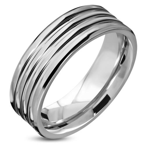 Tungsten ring heren - 8 mm, Handtassen en Accessoires, Ringen, Nieuw, Heer, Zilver, Overige materialen, Ophalen of Verzenden