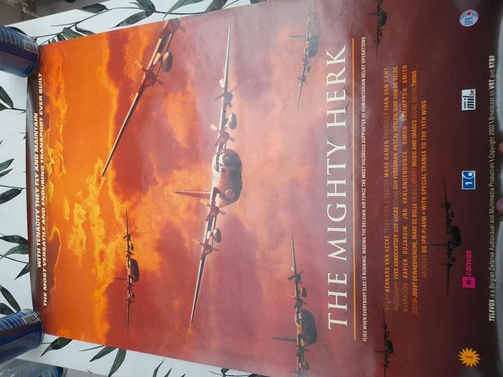 Poster THE MIGHTY HERK 100cm/70cm collectors item 15Wing BAF, Verzamelen, Posters, Zo goed als nieuw, Overige onderwerpen, A1 t/m A3