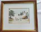 Aquarelverf (oorsprong Bali_Indonesia) _ Villageois, Ophalen of Verzenden