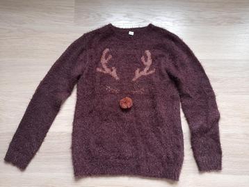 Bruine kersttrui 158/164 beschikbaar voor biedingen