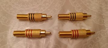 2 paar premium RCA stereo hifi-stekkers van 8 m beschikbaar voor biedingen