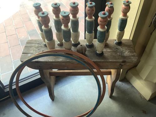 Hula hoop en kegels ! Jaren 40 !, Antiek en Kunst, Antiek | Speelgoed, Ophalen