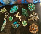 Mooie strassbroches ( per stuk), Ophalen, Overige materialen, 4 tot 7 cm, Blauw