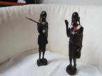 Magnifique  couple de statuettes africaines, en d'ébène, Enlèvement ou Envoi