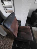 eetkamerstoelen in suède en donkerbruin kunstleder, Ophalen, Gebruikt, Bruin, Landelijk klassiek