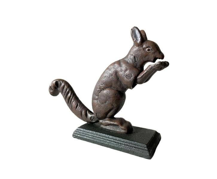 gietijzeren eekhoorn notenkraker, Verzamelen, Beelden en Beeldjes, Gebruikt, Dier, Ophalen of Verzenden