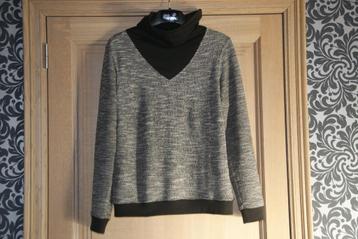 Pull gris pour homme avec col châle, col roulé, taille S, Neuf, Gris, Enlèvement ou Envoi, YOUR TURN