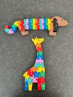 Puzzel - Hond alfabet puzzel en Giraf cijfer puzzel, Ophalen, Zo goed als nieuw, Puzzelen