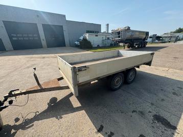 Aanhangwagen dubbelas plateau 750 kg beschikbaar voor biedingen