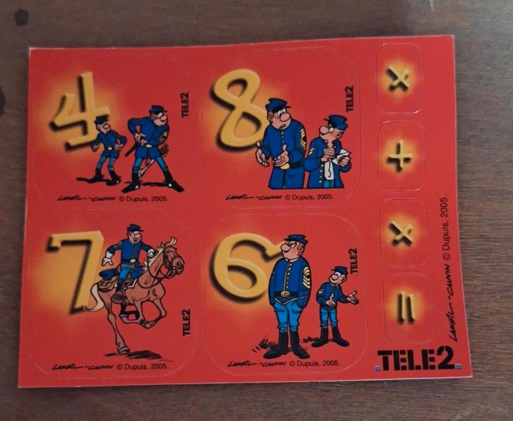 Magneet de blauwe tunieken, Verzamelen, Stripfiguren, Zo goed als nieuw, Plaatje, Poster of Sticker, Overige figuren, Ophalen