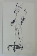 FRANS MINNAERT / FIGUUR / ORIGINEEL WERK / 58x43cm / KADER, Antiek en Kunst, Ophalen of Verzenden