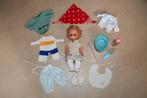 Popje 35 cm. met outfit en accessoires, Kinderen en Baby's, Ophalen of Verzenden, Gebruikt, Babypop