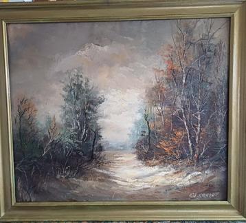 Schilderij olieverf, G. J. Ernens beschikbaar voor biedingen