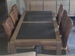 Tafel in hardhout / graniet, Huis en Inrichting, Ophalen, 200 cm of meer, 50 tot 100 cm, Vijf personen of meer