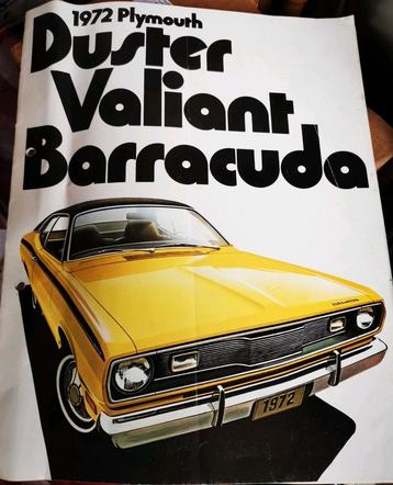 Plymouth 1972 duster, valiant, baracuda introductie folder  beschikbaar voor biedingen