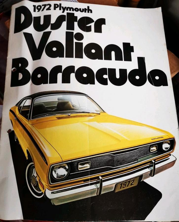 Plymouth 1972 duster, valiant, baracuda introductie folder, Boeken, Auto's | Boeken, Zo goed als nieuw, Ophalen of Verzenden