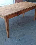 Antieke Teak boerentafel , lengte 190 cm, Huis en Inrichting, Tafels | Eettafels, Ophalen, Zo goed als nieuw