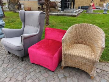 3 clubzeteltjes  //  fauteuils  beschikbaar voor biedingen