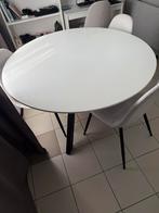 Eettafel + 4 stoelen, Ophalen, Gebruikt, Rond, 50 tot 100 cm