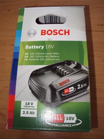 Bosch batterij 18 V Li-Ion 2,5 Ah                    NIEUW !