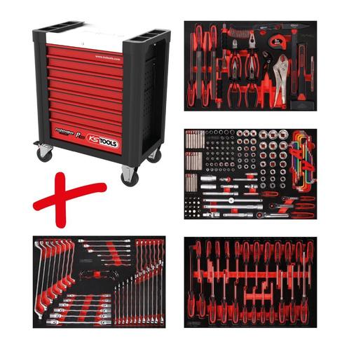 810.4241 | KS TOOLS P10 GEVULDE GEREEDSCHAPSWAGEN 241 DLG, Auto diversen, Autogereedschap, Nieuw, Ophalen of Verzenden