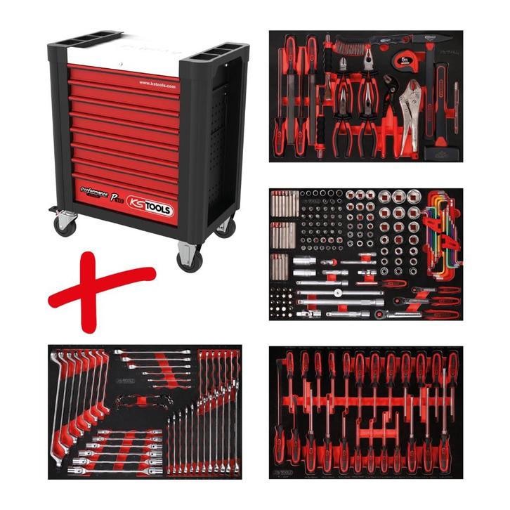 810.4241 | KS TOOLS P10 GEVULDE GEREEDSCHAPSWAGEN 241 DLG, Auto diversen, Autogereedschap, Nieuw, Ophalen of Verzenden