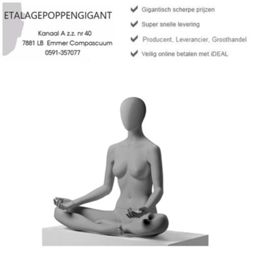 Etalagepop /Mannequin m. Egg Hoofd, in Yoga/Pilatus Houding, Sports & Fitness, Yoga & Pilates, Neuf, Autre, Enlèvement ou Envoi